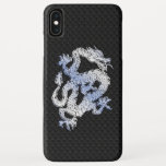 Capa Para iPhone XS Max Uma expressão Dragão no Impressão de Pele Cobra pr<br><div class="desc">Uma figura de Dragão em cromo como prata em um impressão de fundo preto de cobra para vestir ou compartilhar em todas as ocasiões festivas. Uma ideia de presente de excelente! Mensagem</div>
