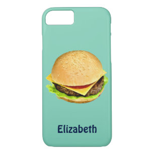 Capa iPhone 8/7 Uma Foto De Cheeseburger Grande E Justa Personaliz