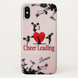 Capa Para iPhone X Único I Heart Cheerhead