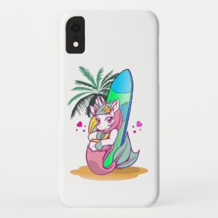Capa Para iPhone Da Case-Mate Unicórnio com prancha na praia