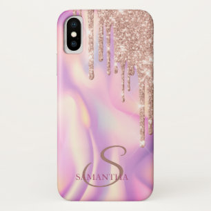 Capa Para iPhone Da Case-Mate Unidades de brilho Douradas Elegantes Rosa Hologr