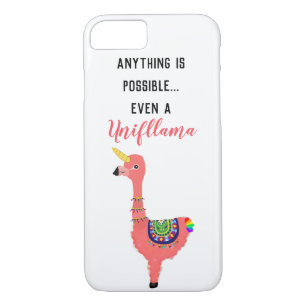 Capa iPhone 8/7 Uniflama Motivacional: Unicorn-Flamingo-llama