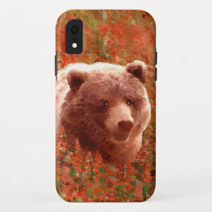 Capa Para iPhone Da Case-Mate Urso Grizzly na Pintura de Arte Selvagem com Algas