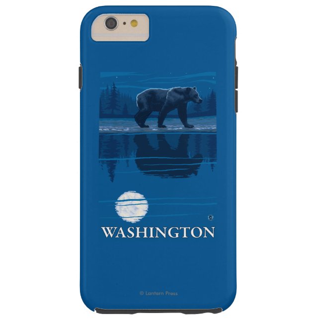 Capa Para iPhone, Case-Mate Urso no luar - Washington (Verso)