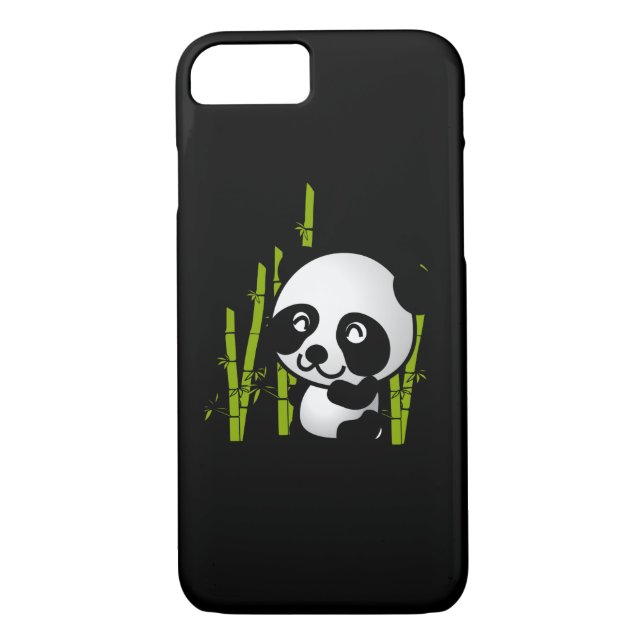 Capa Para iPhone, Case-Mate Urso panda branco e preto num pomar de bambu. (Verso)
