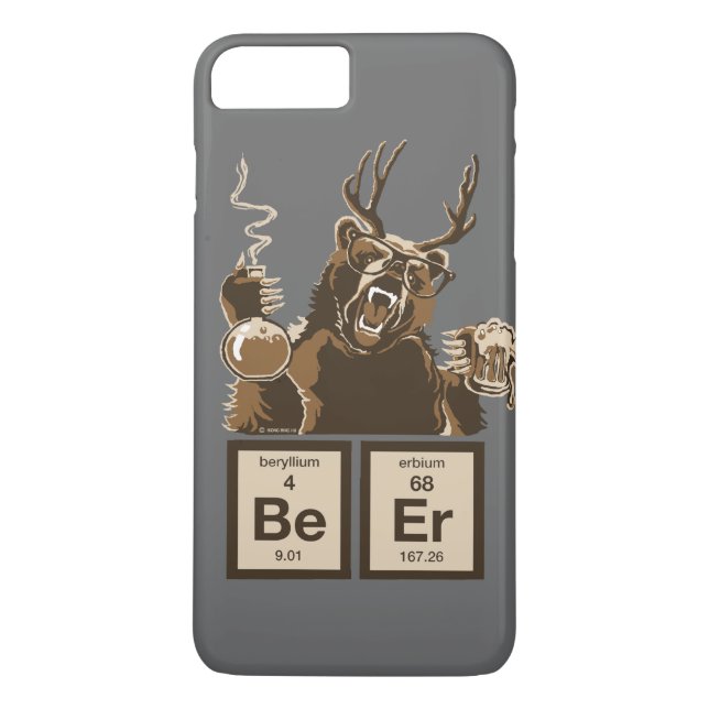 Capa Para iPhone, Case-Mate Urso químico engraçado descoberto cerveja (Verso)