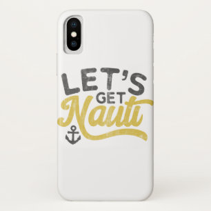 Capa Para iPhone Da Case-Mate Vamos obter Nauti Náutico Vintage Tipo Cinza Amare