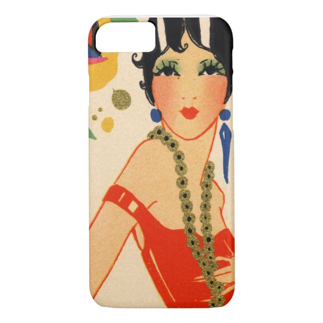 Capa Para iPhone, Case-Mate Vamp do art deco, Flapper do 1920 (Verso)
