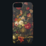 Capa iPhone 8/7 Vaso floral do vintage elegante<br><div class="desc">Este caso caracteriza uma pintura floral do vintage pelo Mignon de Abraham</div>