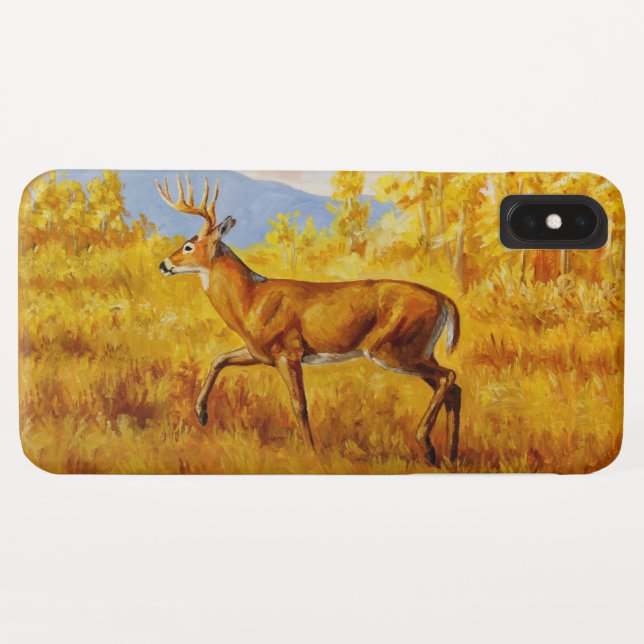 Capa Para iPhone, Case-Mate Veado de Whitetail na Floresta de Outono Aspen (Verso (Horizontal))