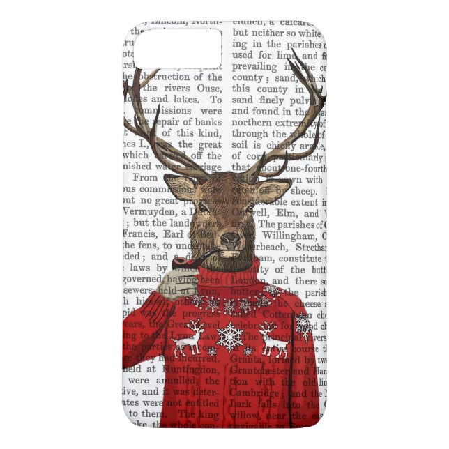 Capa Para iPhone, Case-Mate Veado em Ski Sweater 2 (Verso)