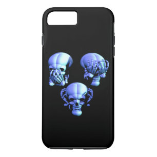 Capa iPhone 8 Plus/7 Plus Veja o caso Hear Speak No Mau Skulls iPhone 7
