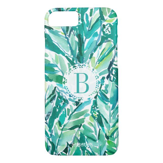 Capa Para iPhone, Case-Mate Verde da SELVA da FOLHA da BANANA tropical (Verso)