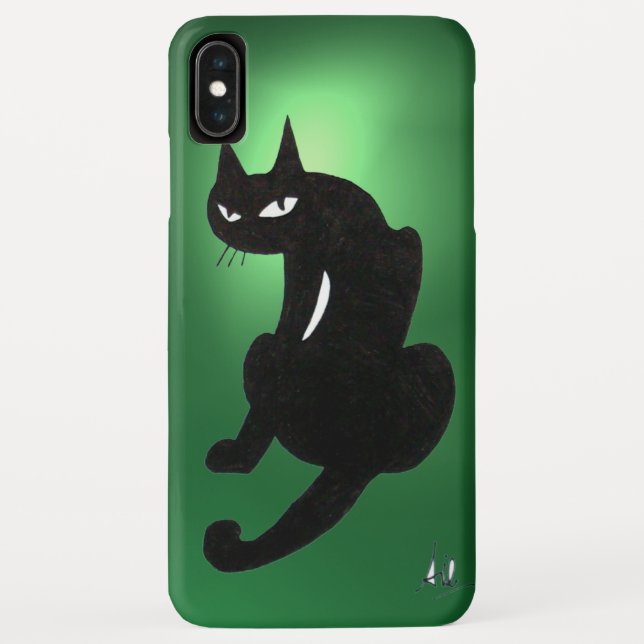 Capa Para iPhone, Case-Mate Verde-jade NINJA CAT PRETO (Verso)
