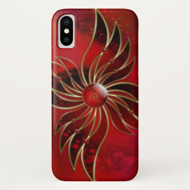 Capa Para iPhone, Case-Mate Vermelho como a case mate do iPhone da chama (Verso)