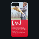 Capa iPhone 8/7 Vermelho Foto do Fundo Mundial para a Melhor Defin<br><div class="desc">Personalize a foto e a definição de seu pai especial para criar um presente exclusivo para Dia de os pais, aniversários, Natal ou qualquer dia que você queira mostrar o quanto ele significa para você. Uma maneira perfeita de mostrar a ele o quão incrível ele é todos os dias. Projetado...</div>