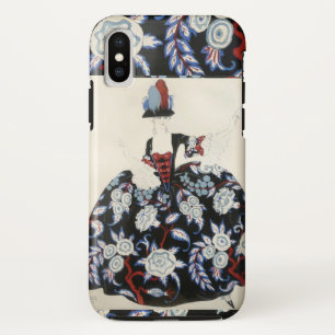 CAPA PARA iPhone XS VESTIDO FLORAL DE LADY ELEGANTE COM FLORES BRANCAS