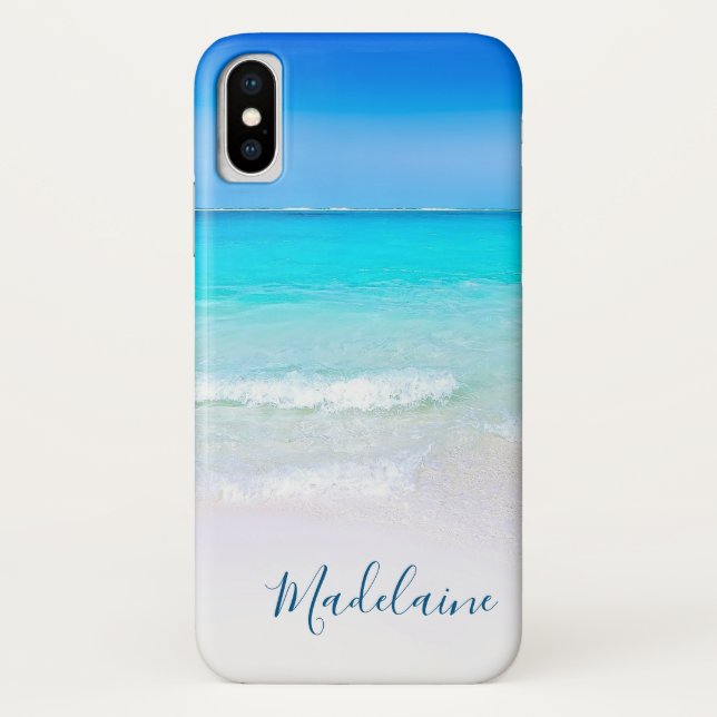 Capa Para iPhone, Case-Mate Viagem de Férias do Céu do Mar Azul (Verso)
