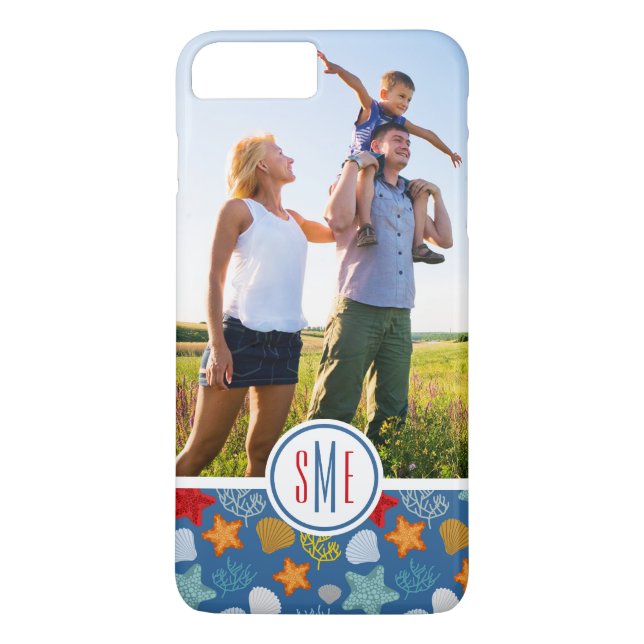 Capa Para iPhone, Case-Mate Vida subaquática Pattern| seus foto & monograma (Verso)