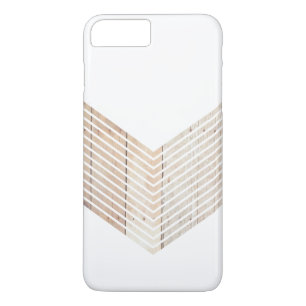 Capa iPhone 8 Plus/7 Plus Viga minimalista branca com madeira