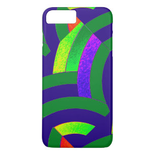 Capa iPhone 8 Plus/7 Plus vigas verdes/azuis modernas chiques
