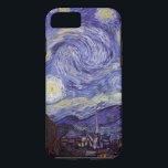 Capa iPhone 8/7 Vincent Van Gogh Starry Night Vintage Fine Art<br><div class="desc">Vincent van Gogh Starry Night Fine Art Painting Starry Night Starry Night é uma pintura do artista poste-impressionista holandês Vincent van Gogh. O céu azul à noite está cheio de nuvens, estrelas e uma lua crescente brilhante. A Noite Estrelada é a única noturna na série de visões da janela do...</div>