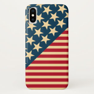 Capa Para iPhone X Vintage American Flag