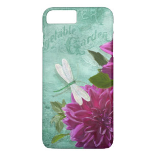 Capa Para iPhone Da Case-Mate Vintage Dragonfly com Dahlia Pintada Púrpura Flore