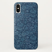 Vintage Floral Azul de Indigo