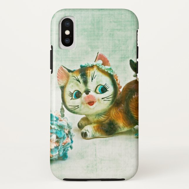 Capa Para iPhone, Case-Mate Vintage Kitty Cat (Verso)