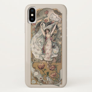 Capa Para iPhone Da Case-Mate Vintage Nouveau Maiden com Chrysanthemum