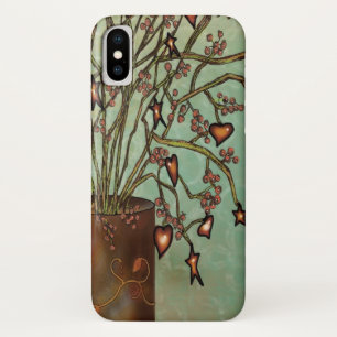 Capa Para iPhone Da Case-Mate Vintage Tin Vase com Vaso Cardíaco