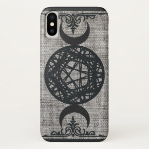 Capa Para iPhone Da Case-Mate Vintage triplo Wiccan do Pentagram da lua da magia