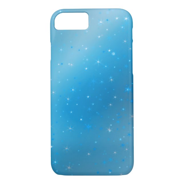 Capa Para iPhone, Case-Mate Violeta e Estrelas Prateadas Azuis Esparsas (Verso)