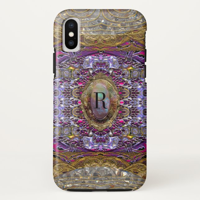 Capa Para iPhone, Case-Mate Violets Baylphine BeauBonful Monograma (Verso)