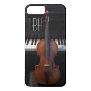 Capa Para iPhone Da Case-Mate Violino e teclado de piano com monograma feito sob