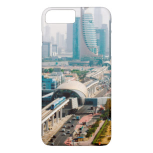 Capa Para iPhone Da Case-Mate Vista da linha de metrô e dos arranha-céus da ci
