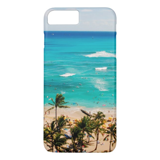 Capa Para iPhone, Case-Mate Vista Elevada da Cena da Praia de Waikiki, Honolul (Verso)