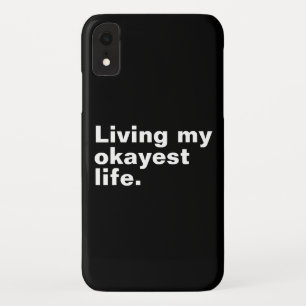 Capa Para iPhone Da Case-Mate Vivendo minha vida mais agradável. design de texto