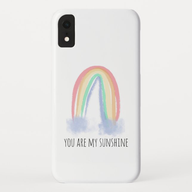 Capa Para iPhone, Case-Mate Você é meu arco-íris pintado à aguarela sol  (Verso)