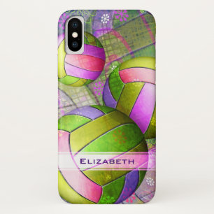 Capa Para iPhone X Voleibol De Grunge Para Meninas