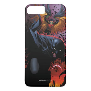 Capa iPhone 8 Plus/7 Plus Voo Batman & Robin sobre Gotham