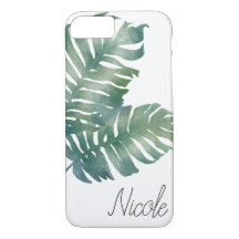 Watercolor Monstera Palm Botanical Personalizado