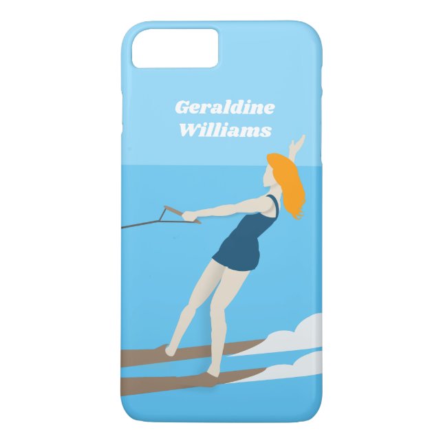 Capa Para iPhone, Case-Mate Waterski, estilo Vintage (Verso)