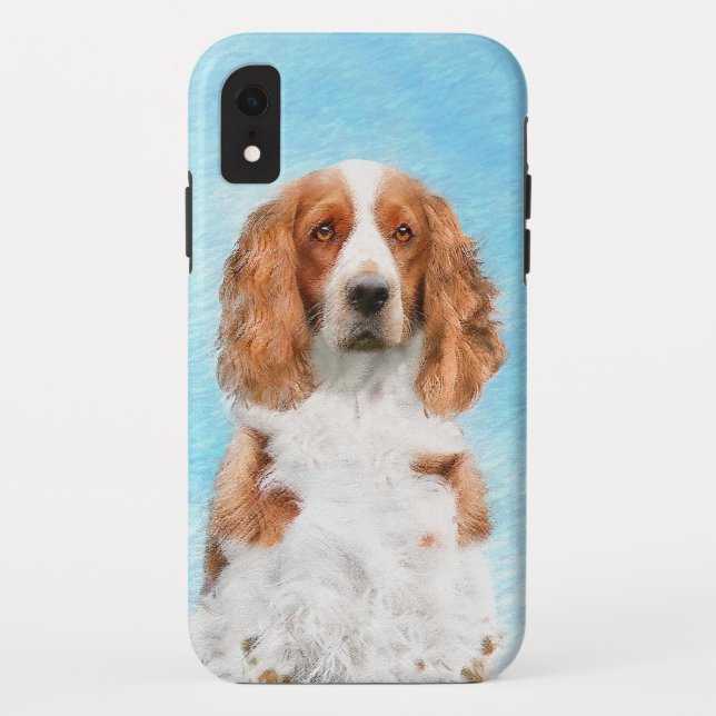 Capa Para iPhone, Case-Mate Welsh Springer Spaniel Painting - Arte Original De (Verso)