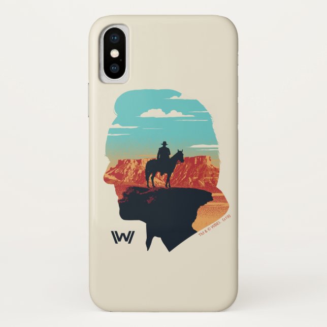 Capa Para iPhone, Case-Mate Westworld | Ford Silhouette Of Man in Black (Verso)