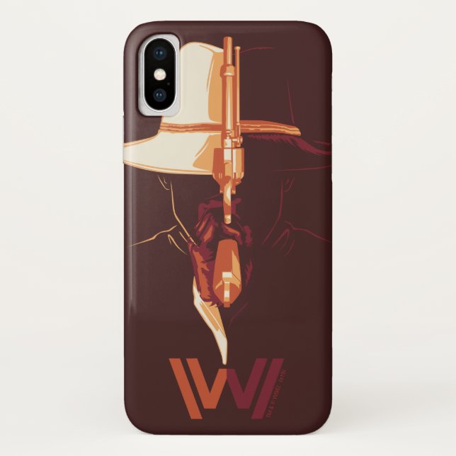 Capa Para iPhone, Case-Mate Westworld | Gráfico de separação de chapéu preto b (Verso)
