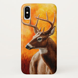 Capa Para iPhone X Whitetail Deer Trophy Buck Head
