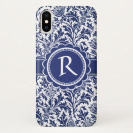 Capa Para iPhone Da Case-Mate William Morris azul e branco elegante floral