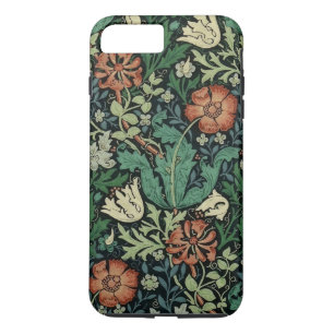 Capa iPhone 8 Plus/7 Plus William Morris Compton Floral Art Nouveau Pattern